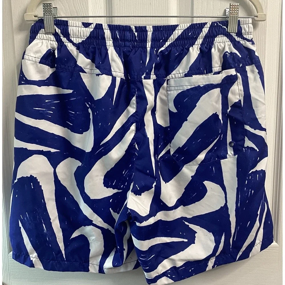 Nike‎ Mens Board Shorts Royal Blue&White Swim Trunks Sz. M